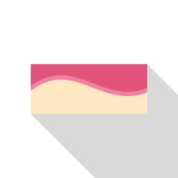 Rectangular shaped abstract art with pink and beige wavy design Stockillustratie