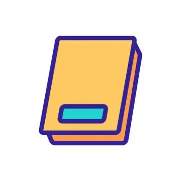 Rectangular shaped electric flat scales icon vector outline illustration Illustrazione stock