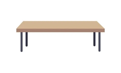 Rectangular Shaped Table, Vector Illustration Ilustración de archivo