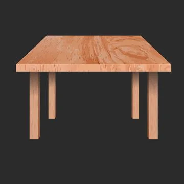 Rectangular shaped table on white Ilustración de archivo