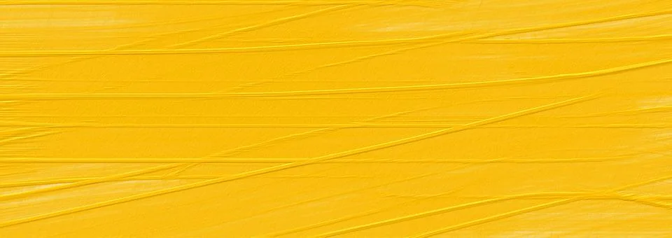 A rectangular sheet painted over with strokes of yellow acrylic paint Stock Illustration