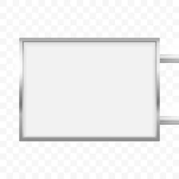 Rectangular signage light box signboard. Vector rectangle lightbox sign box m Illustrazione stock