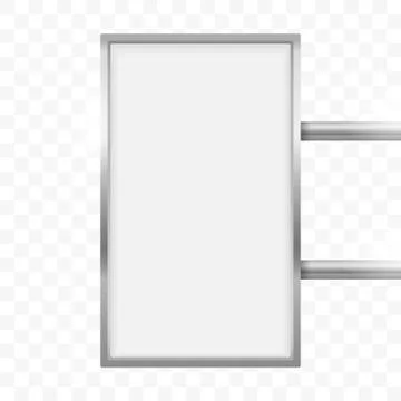 Rectangular signage light box signboard. Vector vertical rectangle lightbox s Illustrazione stock