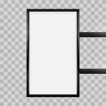 Rectangular signage light box signboard. Vector vertical rectangle lightbox s Illustrazione stock
