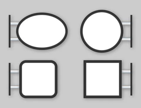 Rectangular signage light box signboard. Black metal cafe, restaurant outdoor イラスト素材