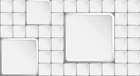 Rectangular silver colored tile block buttons with rounded corners. Steel m.. Stock Illustration