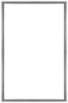 Rectangular silver picture frame Foto stock