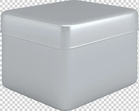 Rectangular silver steel box Stock Photos