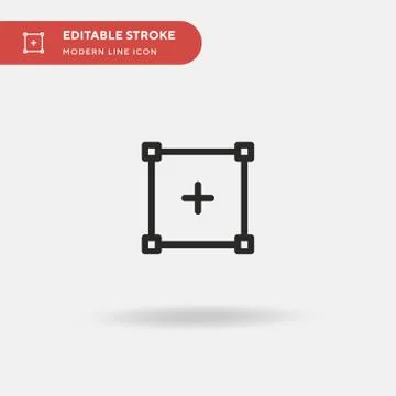 Rectangular Simple vector icon. Illustration symbol design template for web m Stock Illustration
