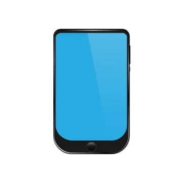 Rectangular smartphone with a blue screen Stock Illustration
