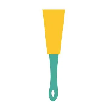 Rectangular spatula on an isolated background. construction tools as a design Stock Illustration