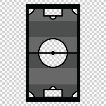 Rectangular Sports Field With Center Circle static rectangle Stock Illustration