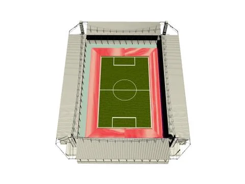 Rectangular sports stadium with canopy 스톡 일러스트