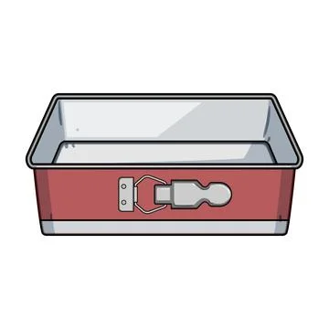 Rectangular springform cake pan for baking desserts Stock Illustration
