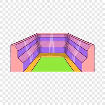 Rectangular stadium icon, cartoon style Ilustración de archivo
