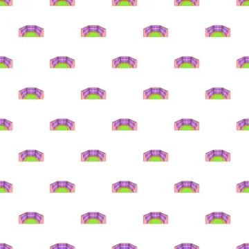 Rectangular stadium pattern, cartoon style Illustrazione stock