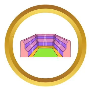 Rectangular stadium vector icon Ilustración de archivo