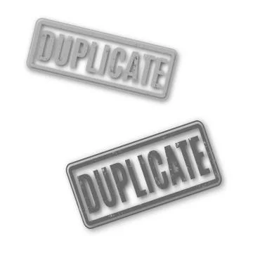 Rectangular stamp duplicate, vector illustration. Stockillustratie