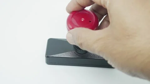 Rectangular Stamp Pressed and Shake on White Background Stock Footage 246654732