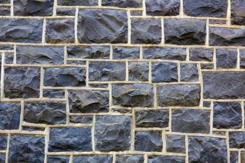 Rectangular stone wall further away Foto stock