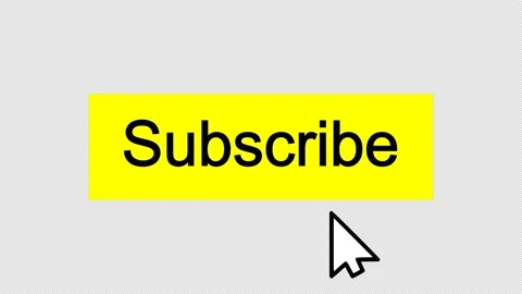 Rectangular Subscribe Button Animation, Black and Yellow 스톡 동영상 220978709