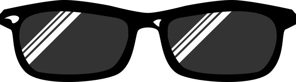 Rectangular Summer Sunglasses 库存插图