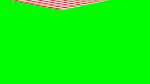 Rectangular tablecloth with red checkered pattern Stock Footage 69774948
