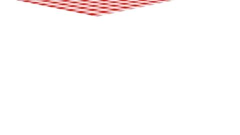 Rectangular tablecloth with red checkered pattern Stock Footage 69775215
