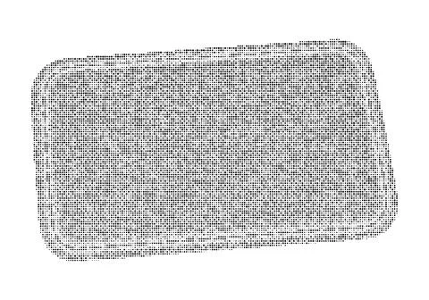 Rectangular tablet frame with black halftone dots for artistic graphic desi.. Stock Illustration