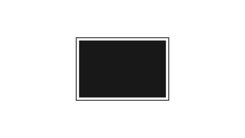 Rectangular Textbox animation of a black rectangle on white background Stock Footage 266700619
