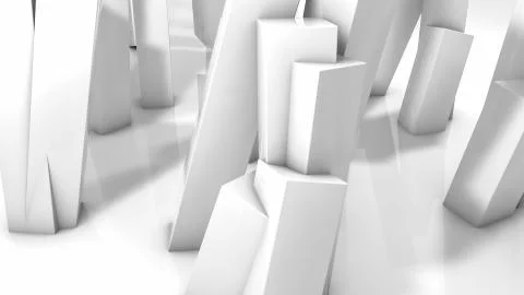 Rectangular three-dimensional columns. abstract illustration. 3d render イラスト素材
