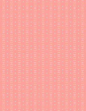 Rectangular tower-form texture single-line repeat pattern in pink coral, ap.. Stock Illustration