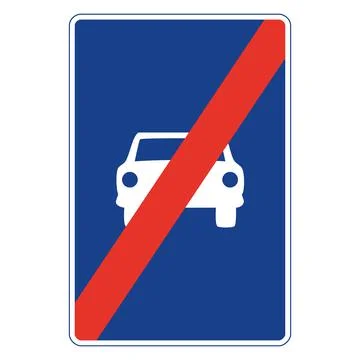 Rectangular traffic signal in blue and white, isolated on white background. R Ilustração Stock