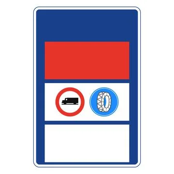 Rectangular traffic signal in blue and white, isolated on white background. P Ilustração Stock