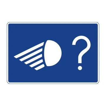 Rectangular traffic signal in blue and white, isolated on white background. E Ilustração Stock