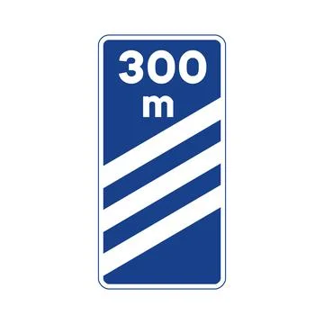 Rectangular traffic signal in blue and white, isolated on white background. E Ilustração Stock