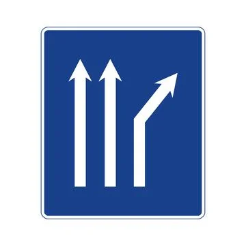 Rectangular traffic signal in blue and white, isolated on white background. F Ilustração Stock