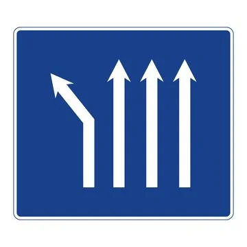 Rectangular traffic signal in blue and white, isolated on white background. F Ilustração Stock