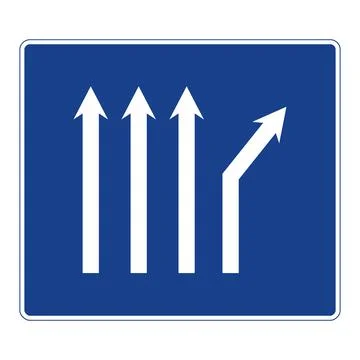 Rectangular traffic signal in blue and white, isolated on white background. F Ilustração Stock