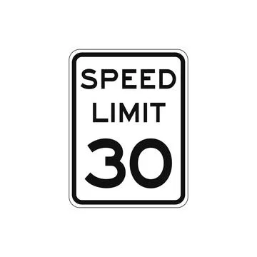 Rectangular traffic signal with white background and text in black, isolated  Stock Illustration