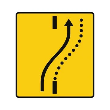 Rectangular traffic signal in yellow and black, isolated on white background. Ilustração Stock