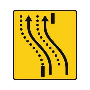 Rectangular traffic signal in yellow and black, isolated on white background. Ilustração Stock