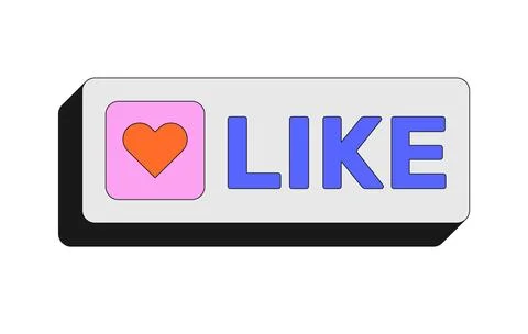 Like rectangular UI web button Stockillustratie