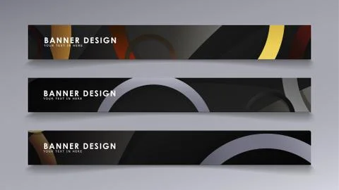 Rectangular vector banners against the background of stacked rings. compositi イラスト素材