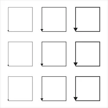 Rectangular vector frame. borders set. rectangular shapes. 스톡 일러스트