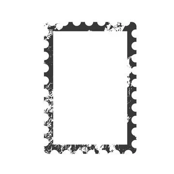 Rectangular vector frame featuring rounded corners, dotted edges, and a grung Stock Illustration