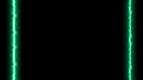 Rectangular vertical glowing neon shiny green long lines frame with shaking.. Stock Footage 270315424