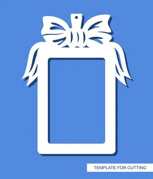Rectangular vertical photo frame.  Stock Illustration