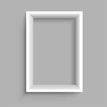 Rectangular vertical white shelf Stock Illustration