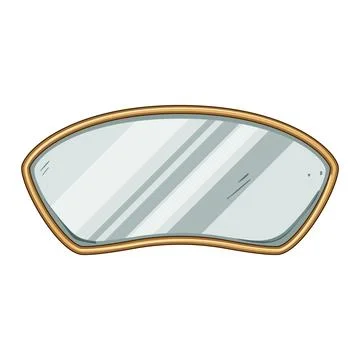 Rectangular wall mirror cartoon vector illustration Stock Illustration
